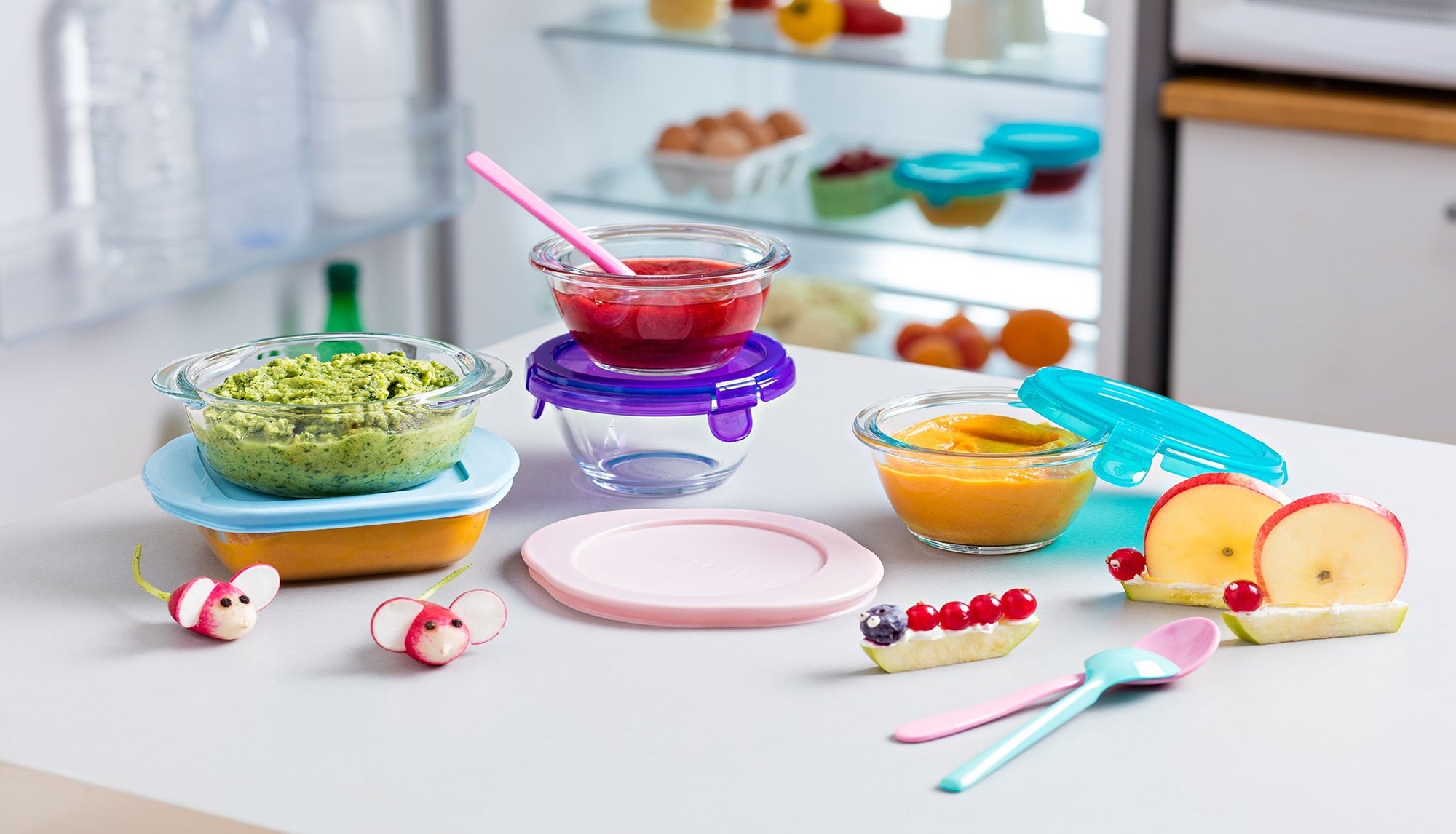 Baby food storage containers