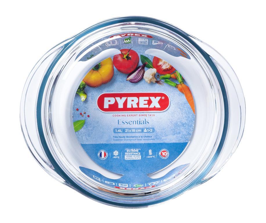 550ml high borosilicate pyrex baking glass casserole with lid with