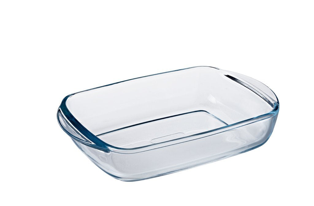 Pyrex Glass Shallow Casserole Dish Clear