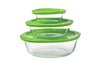 Cook & Store Glass Round Dish High resistance with lid