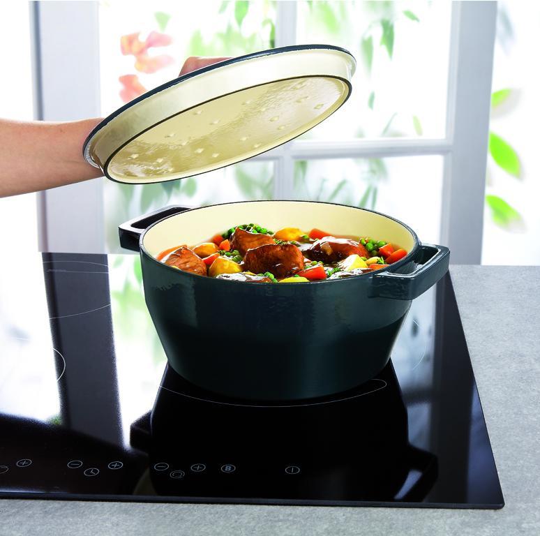 SlowCook Cast iron grey Round Casserole - compatible with oven and ind -  Pyrex® Webshop AR