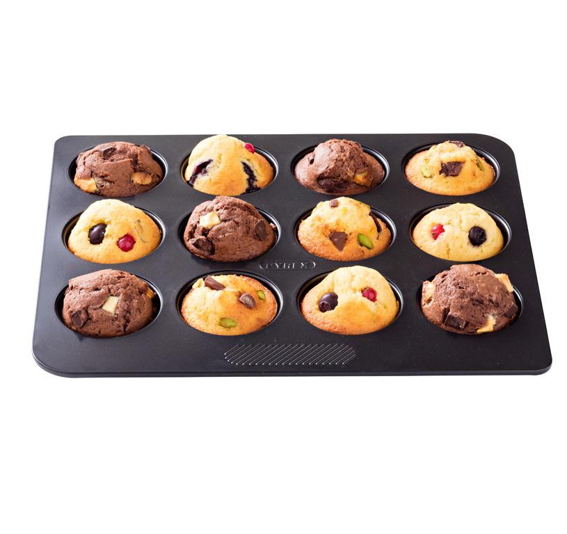 asimetriA Metal Easy-grip 12 Cups muffin tray - Pyrex® Webshop AR