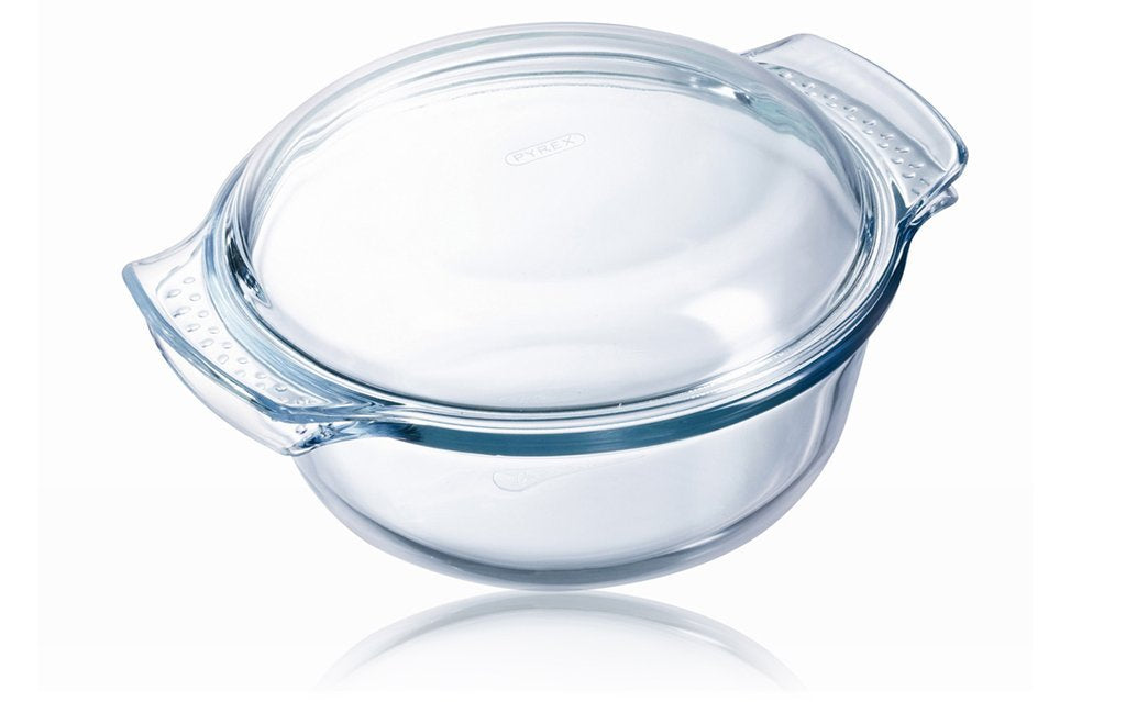 Classic Easy Grip Glass Round Casserole High resistance